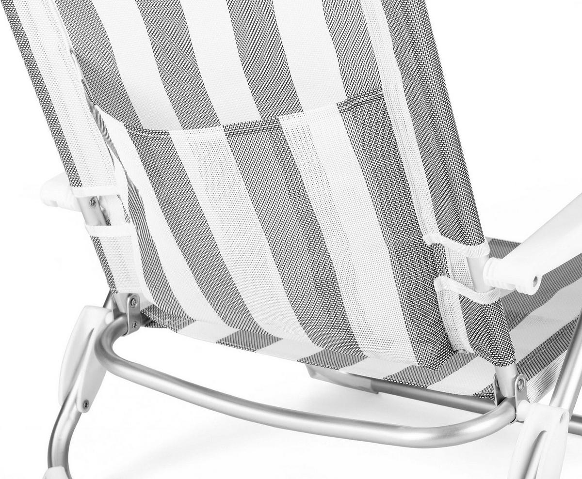 GARTEN-RELAXSESSEL 2-in-1 Sessel/Liege, bis 120 kg - Grau, Textil/Metall (58/41/101cm)