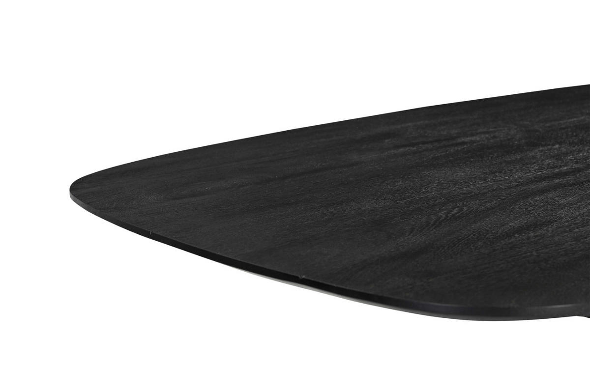 ESSTISCH oval aus Mangoholz 240cm, schwarz - Schwarz, Metall (240/100/76cm) - Giga Meubel