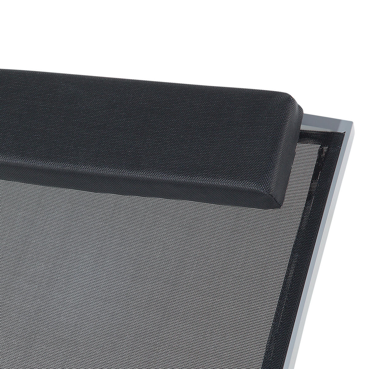 GARTENLIEGE schwarz Catania - Schwarz, Metall (66/103/155cm) - Beliani
