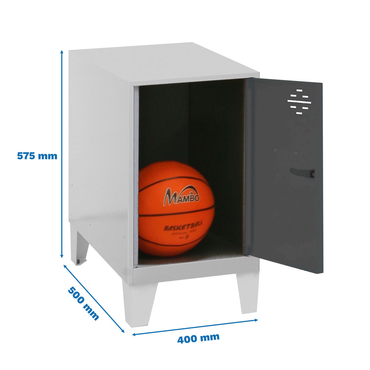 SCHLIESSFACHWÜRFEL Amego HxBxT 57,5x40x50 cm Mit Standfüße Anthrazit-Grau Spind - Anthrazit, Metall (40/57.5/50cm) - PROREGAL