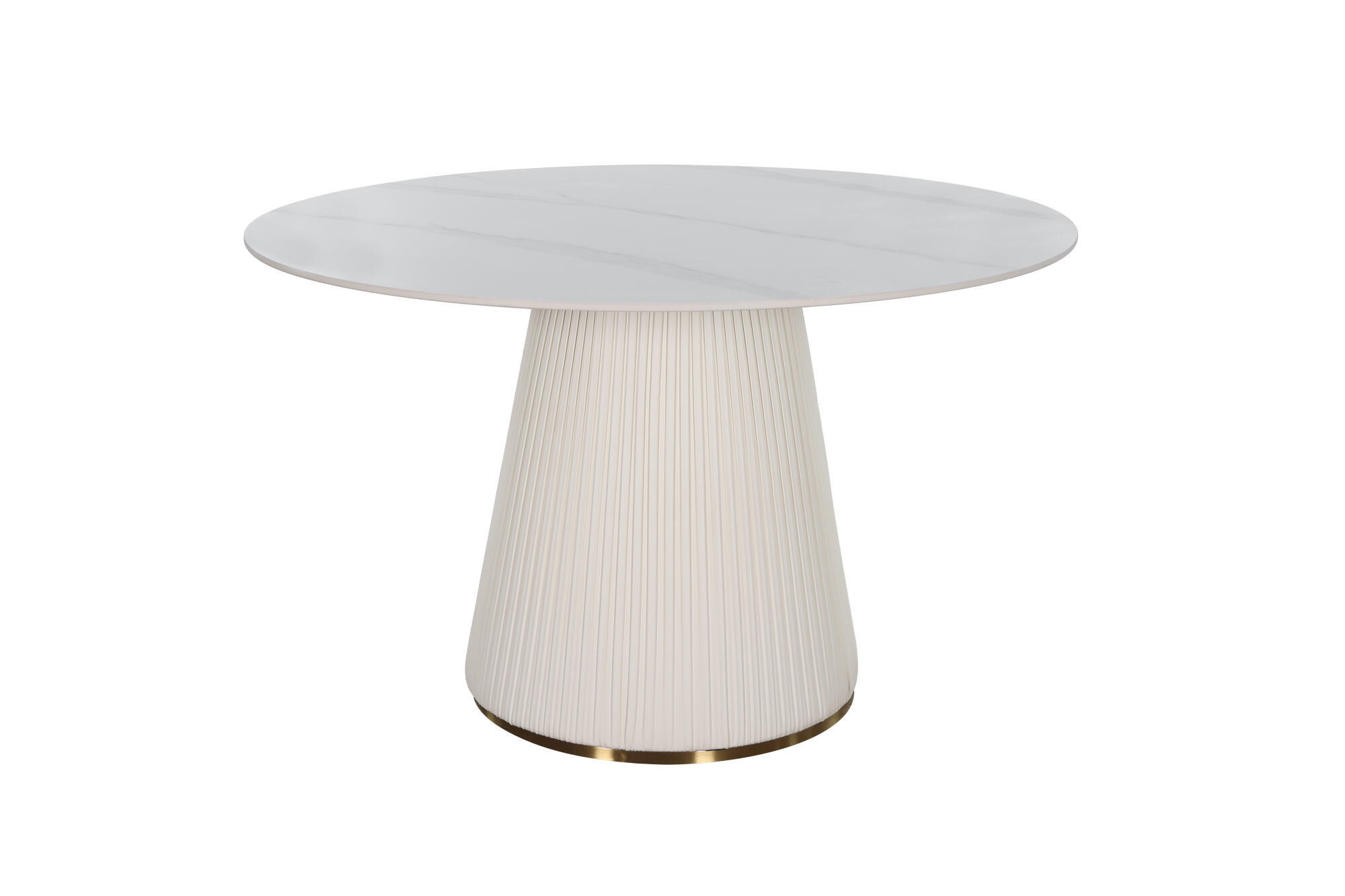 ESSTISCH MODIG Weiß 120x120x75 cm - Weiß, Stein (120/120/75cm) - FURNLUX