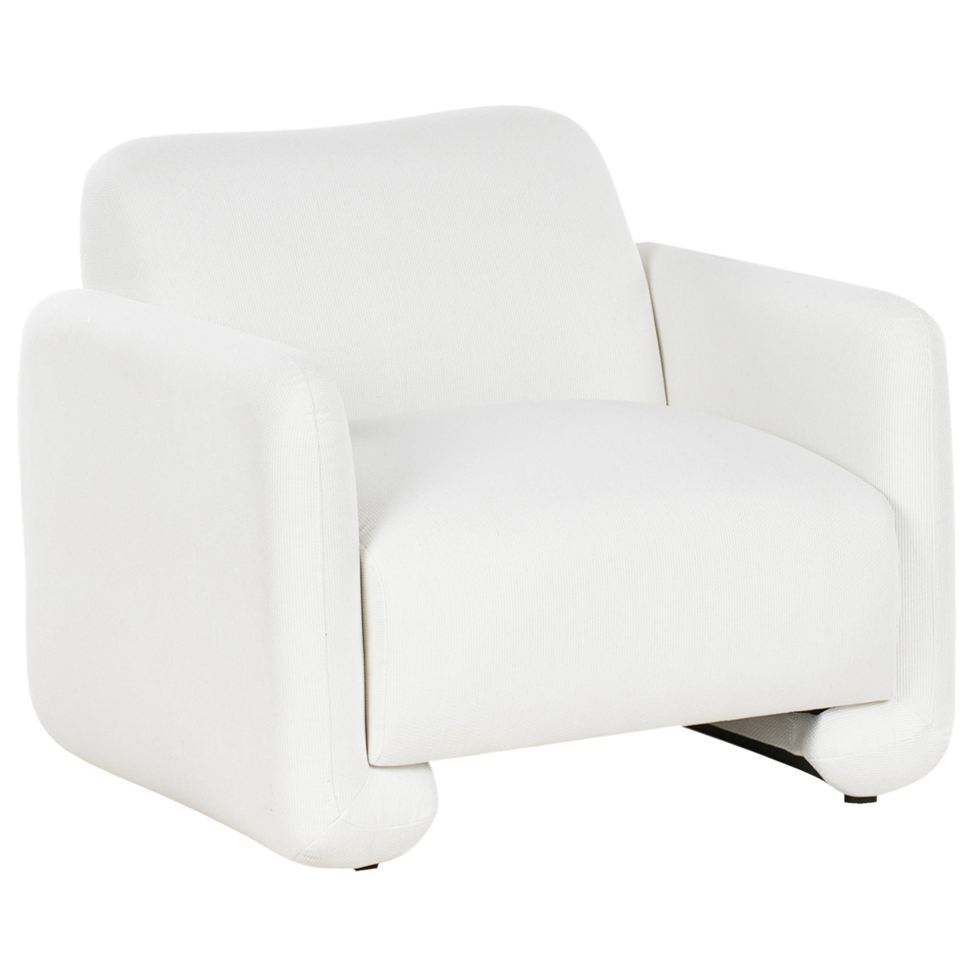 SESSEL Stoff Weiß Saland - Weiß, Textil (92/82/82cm) - Beliani