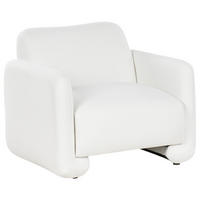 SESSEL Stoff Weiß Saland - Weiß, Textil (92/82/82cm) - Beliani