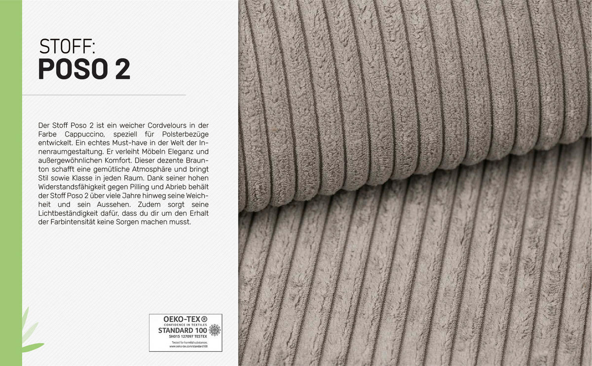 POLSTERBETT SANA 100x200cm Elegantes Polsterbett für modernen Wohnstil , 7-Zonen-Taschenfederkernmatratze mit kokos ARLAN (21 cm), cappuccino - Cappuccino, Holz (100/200cm) - Panda Möbel