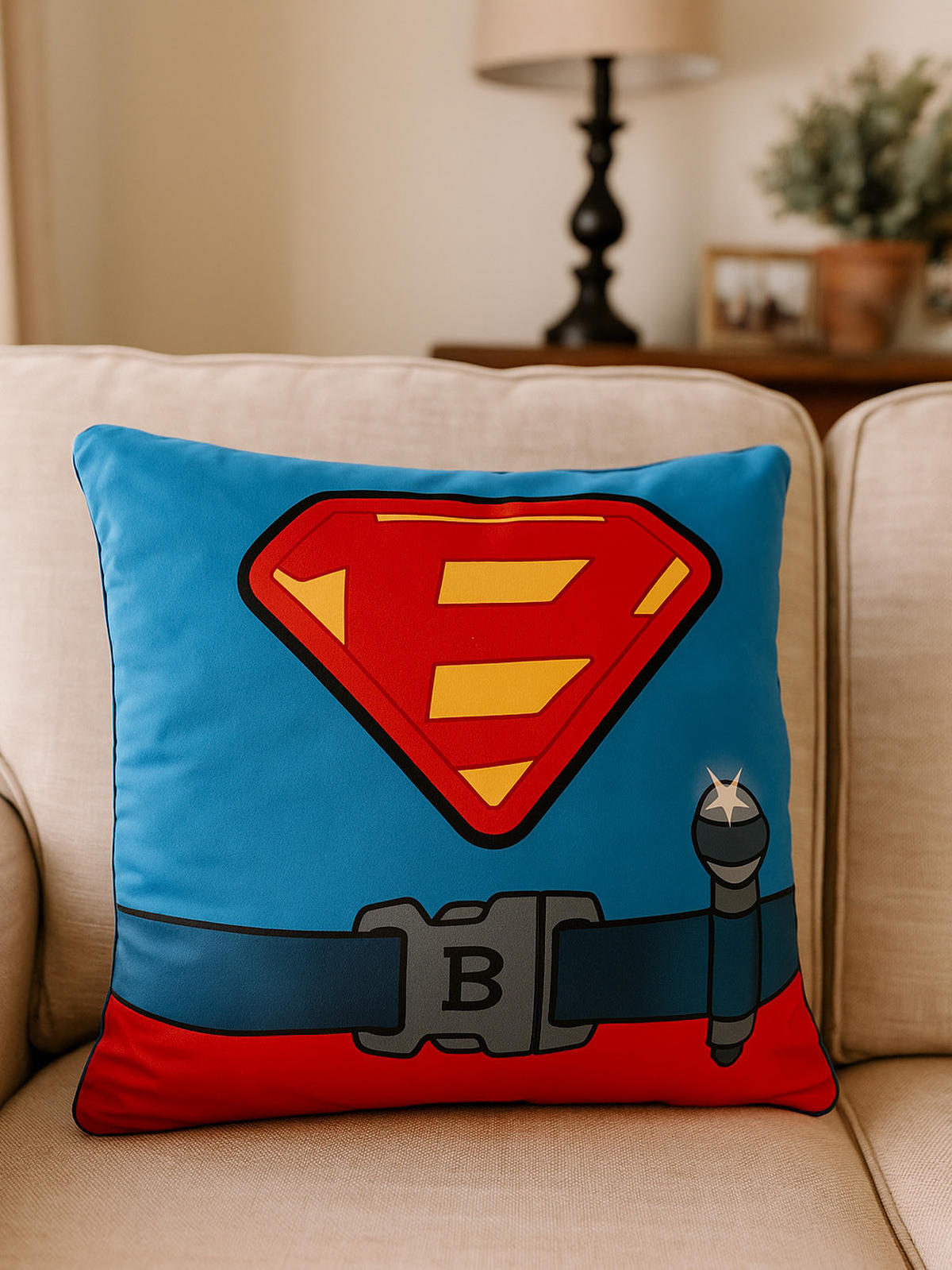 ZIERKISSEN DC Comics Superman Mehrfarbig 40 x 40 cm - Blau, Textil (40/40cm) - United Labels