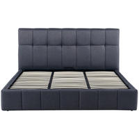 POLSTERBETT Negad Stoff Dunkelgrau Bett 180x200 - Dunkelgrau, Textil (180/200cm) - DELUKE