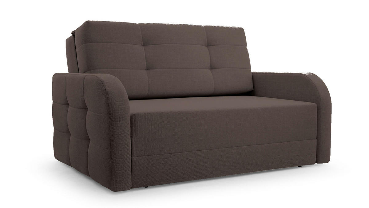 SCHLAFSOFA Porto 120 - Braun (BRAGI 45) - Hellbraun, Holz (141/90/100cm) - Möblo