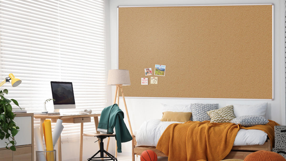 PINNWAND mit Alurahmen 200x120cm - Braun, Holz (200/120/1.6cm) - ALLboards