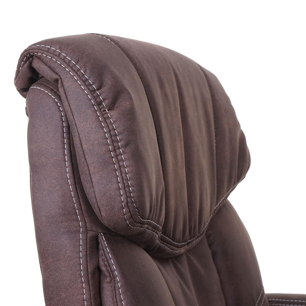 DREHSTUHL HxBxT 120x73x78cm Sitzhöhe 48cm Stoff/Textil Wildleder-Optik vintage Braun - Braun, Kunststoff (73/120/78cm) - PROREGAL