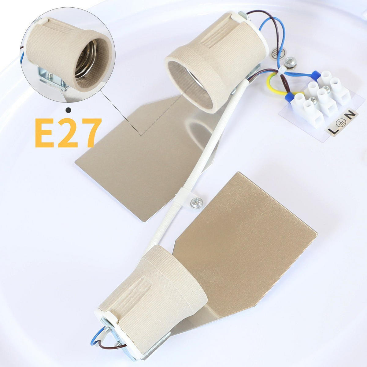 LED-DECKENLEUCHTE Booker 30/30/10 cm - Grau, Textil (30/30/10cm) - Nettlife