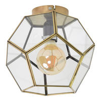 DECKENLEUCHTE Geo Messing - Messingfarben, Metall (20/20/23cm) - Urban Interiors