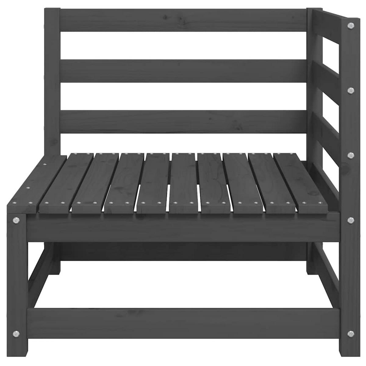 GARTENSOFA XYNAE 70/67/70 cm （2-SITZER） - Grau, Holz (70/67/70cm) - ZMH
