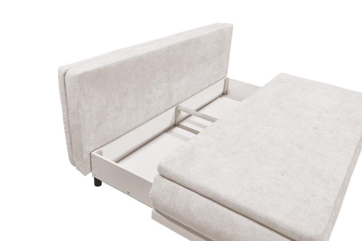 SCHLAFSOFA 2-Sitzer mit Bettkasten und Schlaffunktion - Ecru/Beige, Holz/Holzwerkstoff (211/92/108cm) - ed exciting design