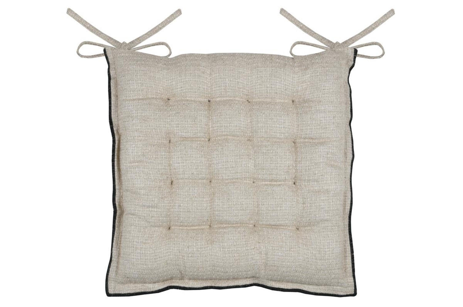 STUHLKISSEN Aline 38/38 cm - Beige, Naturmaterialien (38cm)