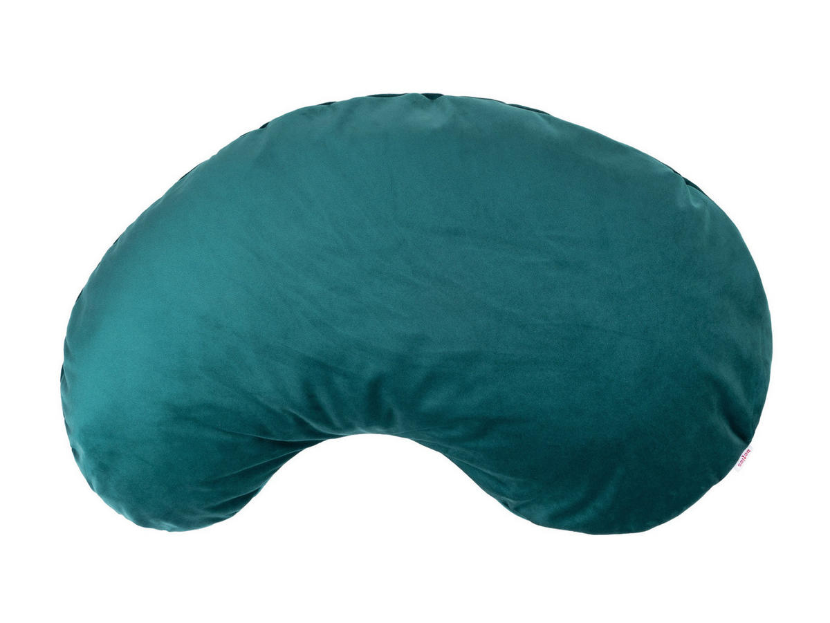 XL-KISSEN-BOHNE Samt&Sonders petrol 70/45 cm - Petrol, Textil (45/70cm) - beties Heimtextil