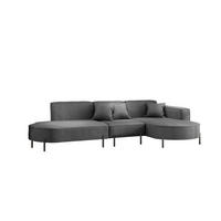 ECKSOFA Valencia - Anthrazit, Holzwerkstoff/Textil (321/165cm) - Fun Möbel