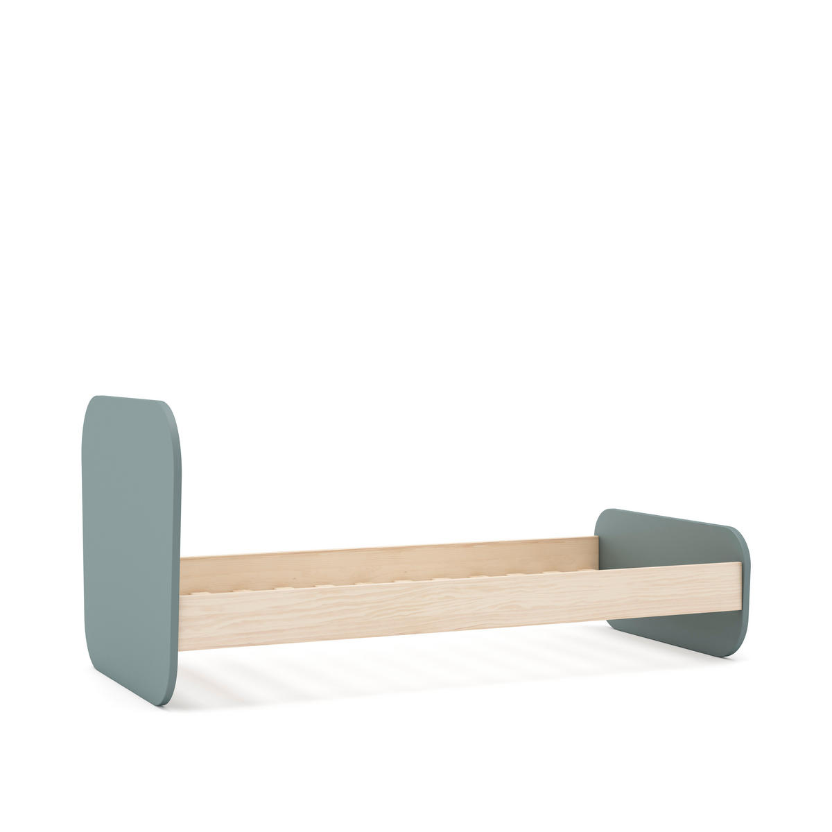 BETT Esteban Grün 195.4/106.5/90 cm - Grün, Holz (190/90cm) - Calicosy