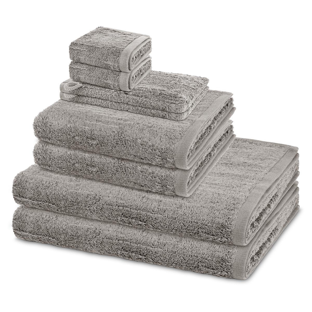 FROTTIERSET Premium 8-teilig - Grau, Textil (50/100cm) - Ross