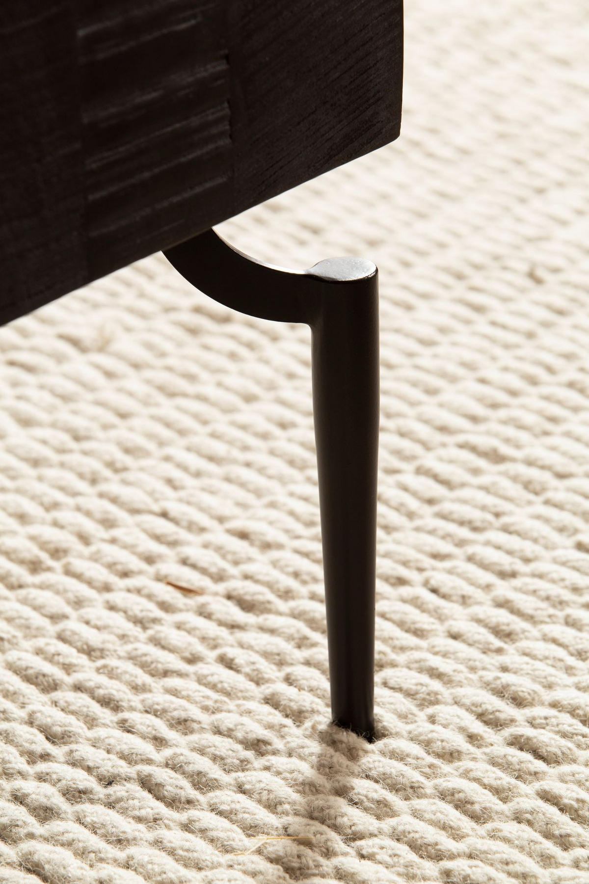 COUCHTISCH Massivholz Quadratisch Metallgestell Würfel-Form Modern, Schwarz 60x60x40 cm - Schwarz, Holz/Metall (60/60/40cm) - KADIMA DESIGN