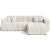 ECKSOFA Loopo Creme Rechts - Creme, Holz/Textil (265/180cm) - Graingold