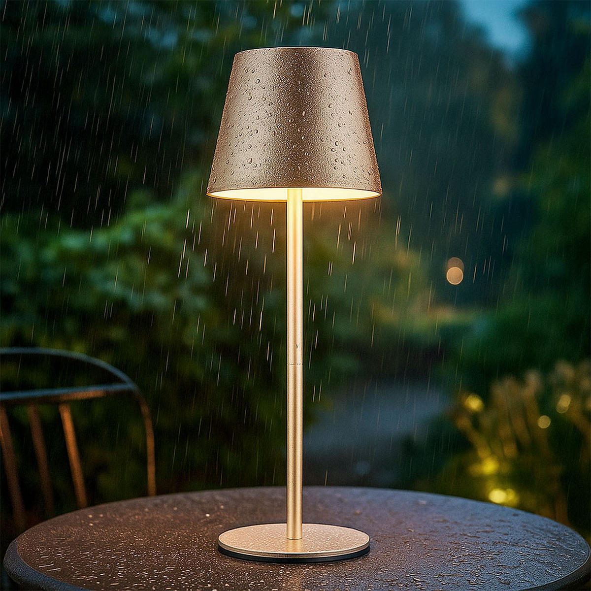 LED AUSSENLEUCHTE Beige 2x - Beige, Metall (11.5/11.5/36cm) - Globo Lighting