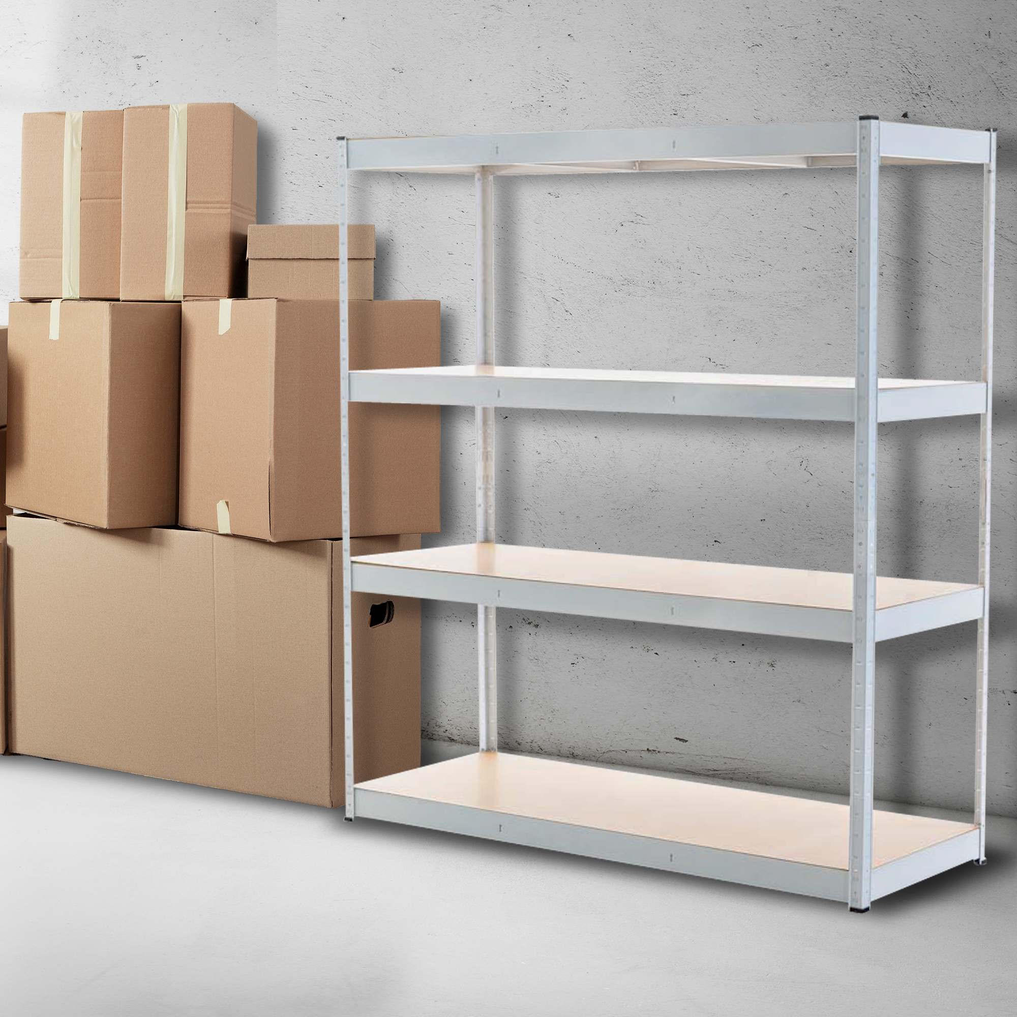 LAGERREGAL 160/60 cm Metall Weiß - Weiß, Metall (160/180/60cm) - CLP