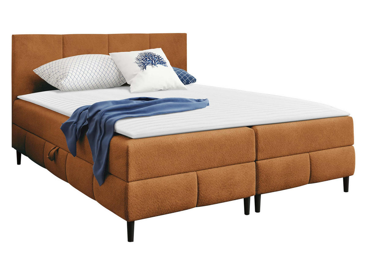 BOXBETT Box Best 2 - Schwarz/Bronzefarben, Holz/Holzwerkstoff (140/200cm) - MIRJAN24