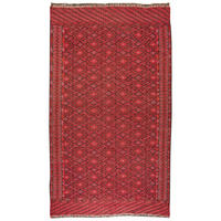 HANDWEBTEPPICH Kelim Kordi Rot 307/180 cm Schurwolle - Rot, Textil (180/307cm) - Looma