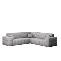 ECKSOFA Corner NIMES Stoff Perfect Harmony Grau - Grau, Holz (246/246cm) - Kaiser Möbel