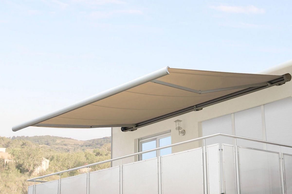 ELEKTRISCHE KASSETTENMARKISE Cremeweiß - Weiß, Textil (400/23/300cm) - MCW