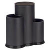 MESSERBLOCK Kunststoff 12,5/23/22 cm - Schwarz, Kunststoff (23/22/12.5cm) - Kinvara