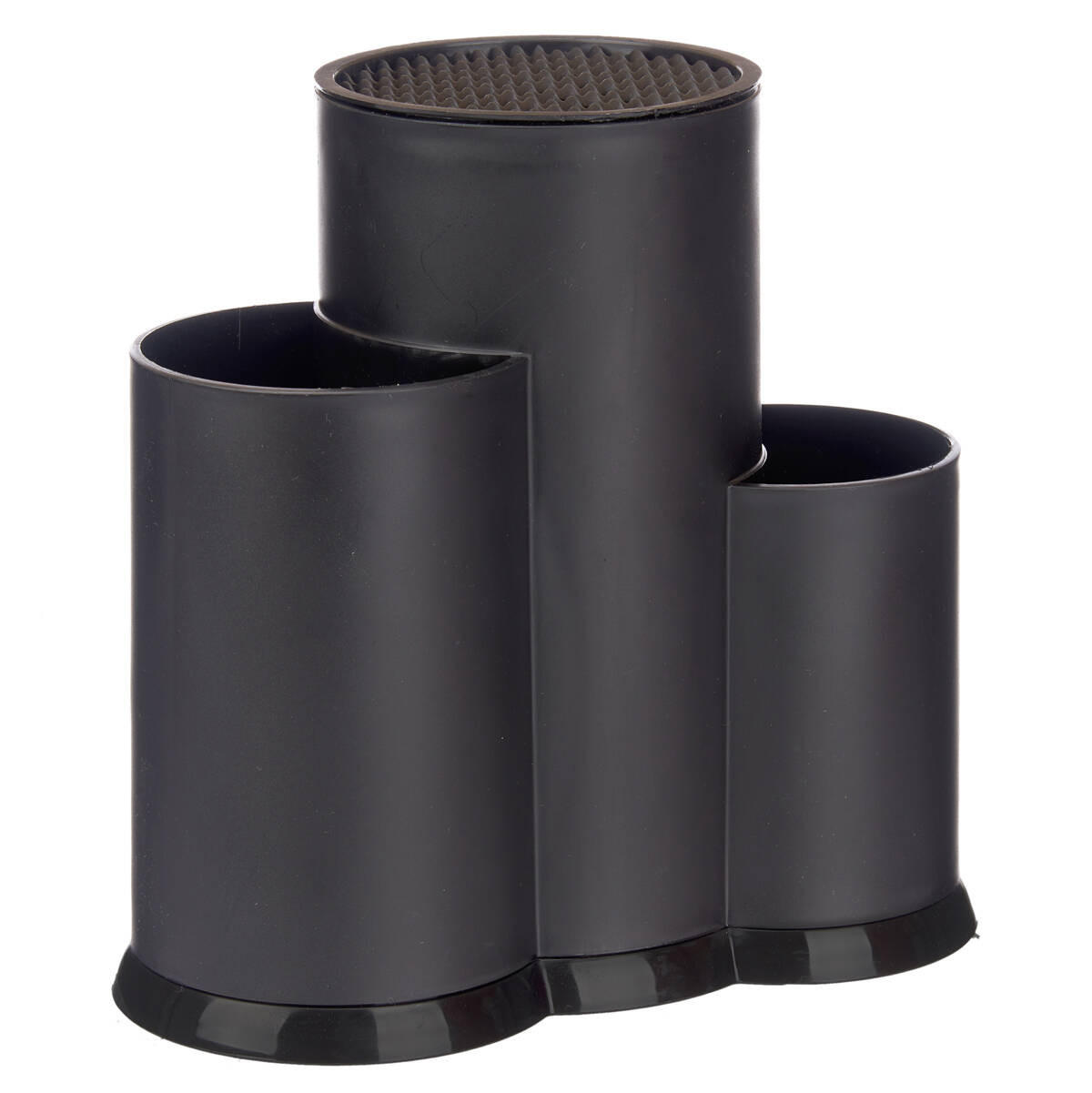 MESSERBLOCK Kunststoff 12,5/23/22 cm - Schwarz, Kunststoff (23/22/12.5cm) - Kinvara