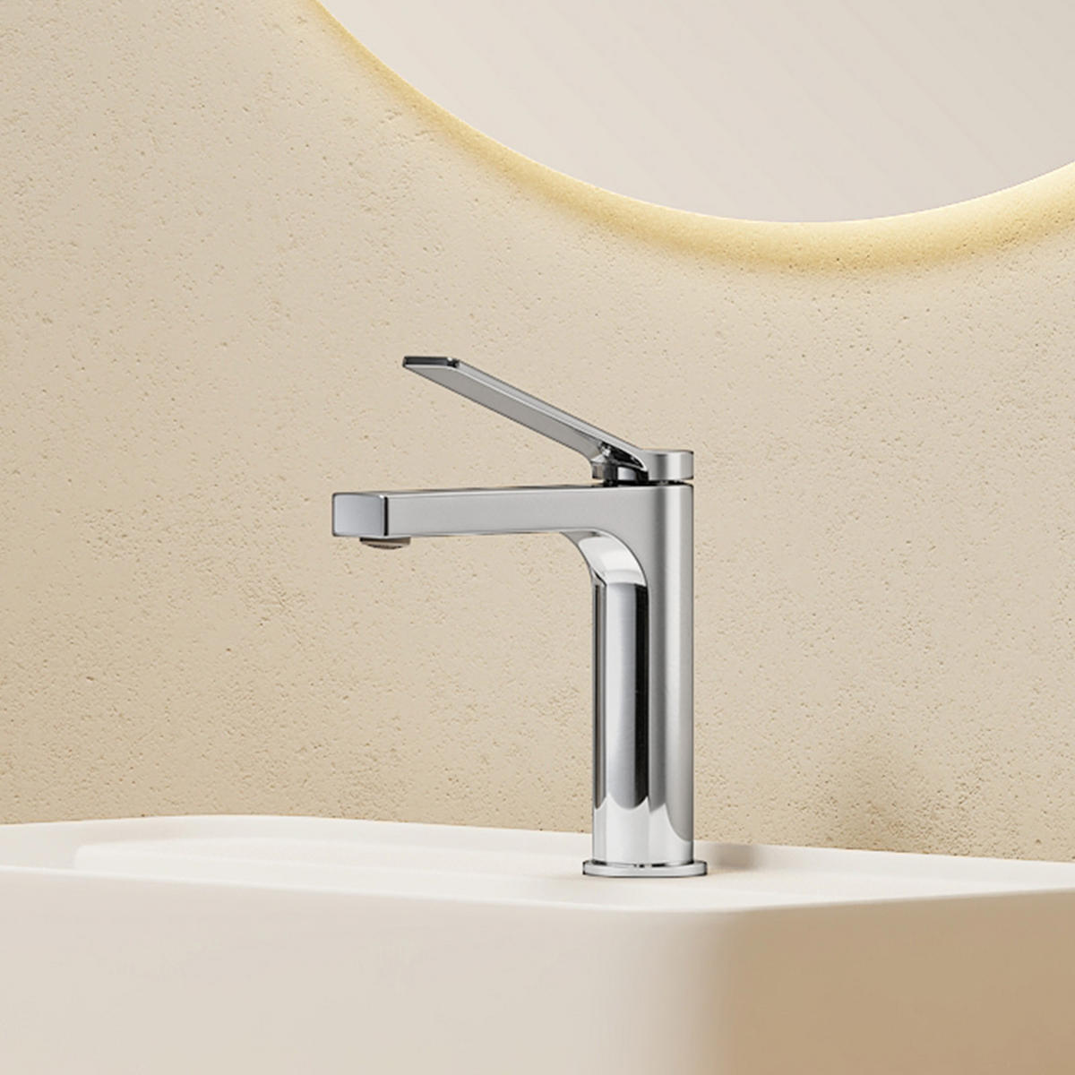 TVÄTTSTÄLLSBLANDARE Krom, 19,5/17,3/4,6 cm - Kromfärg, Metall (17.3/19.3/4.6cm) - EMKE