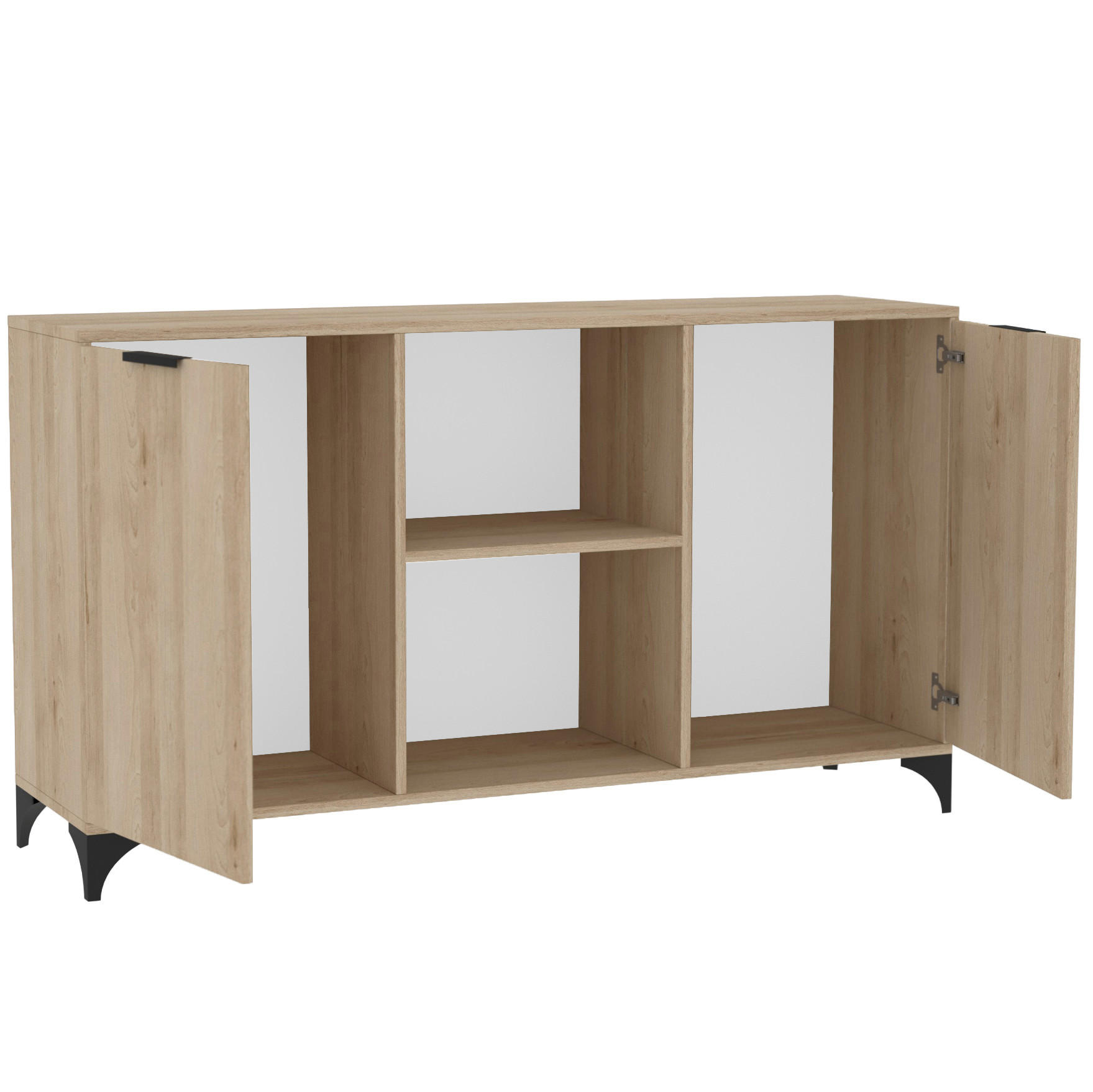 Thumbnail - Beautysofa Kommode, Eiche Artisan, Holzwerkstoff, Rechteckig, 150x85x40 cm, Wohnzimmer, Kommoden & Sideboards, Kommoden