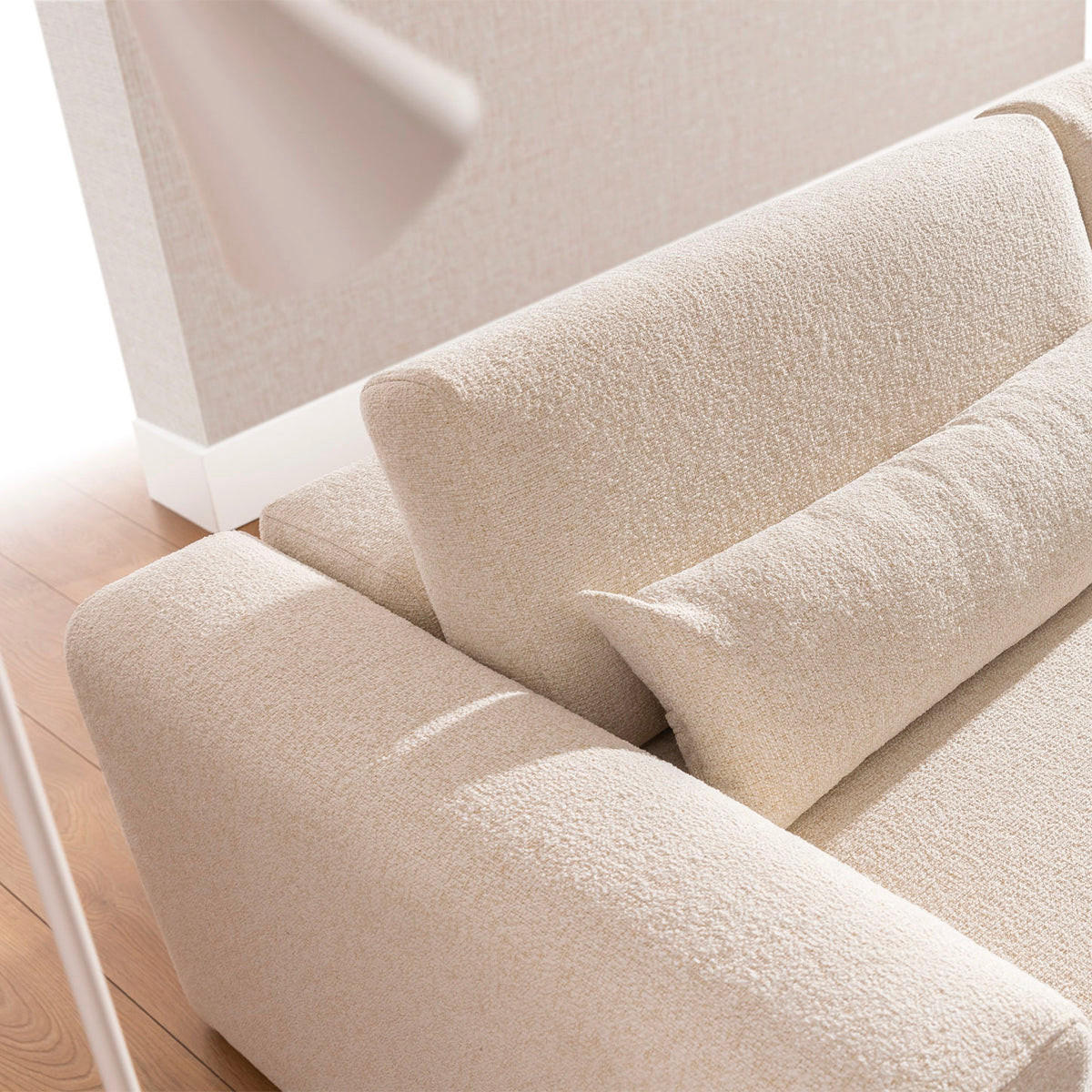 SOFA Velano 3 Sitzplätze Beige - Beige, Holz (314/97/103cm) - Petits-meubles