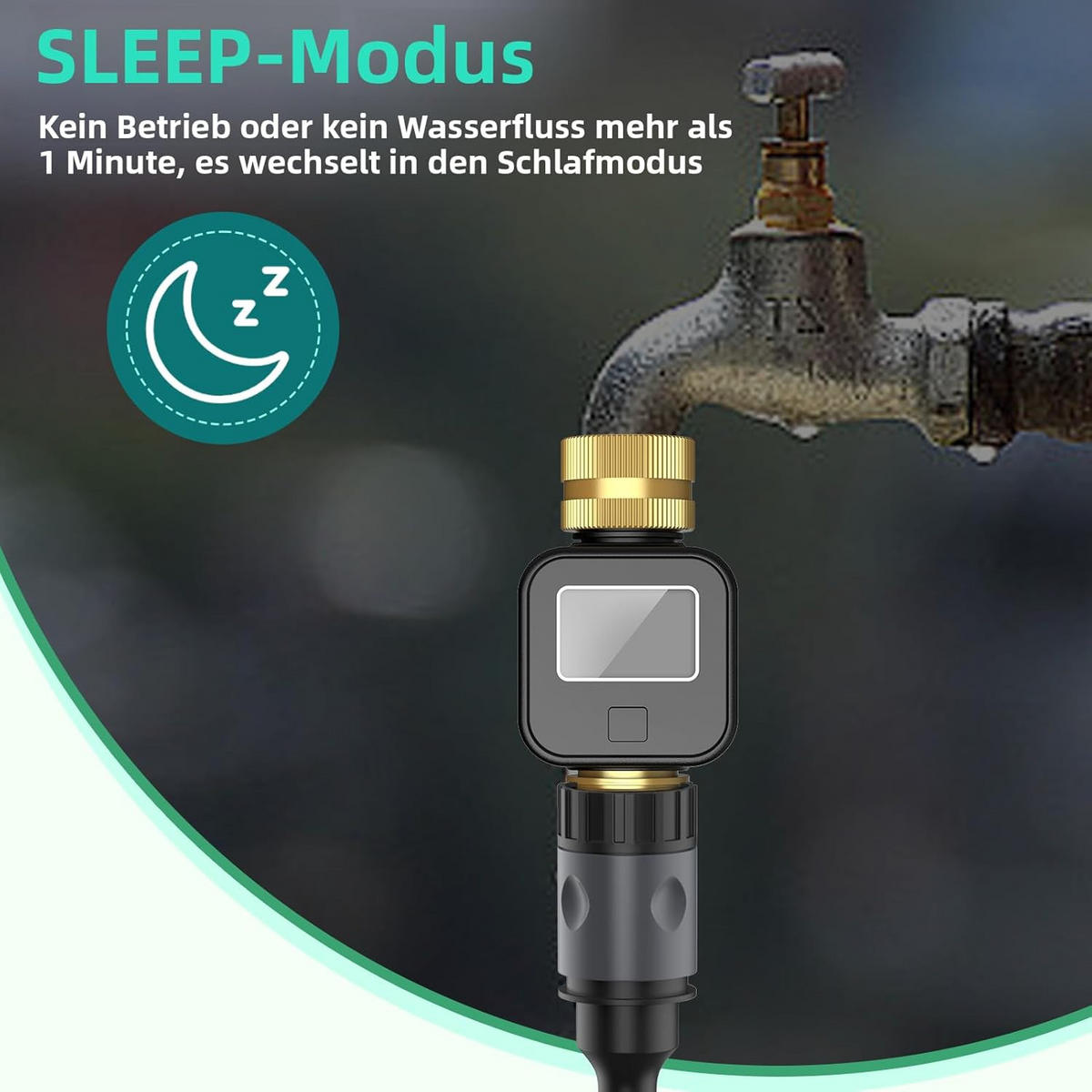 BEWÄSSERUNGSREGLER Wasserzähler mit Messinganschlüssen - Grau, Metall (9/5/5cm) - Weltevree