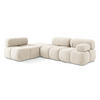 ECKSOFA Links Chenille Stoff Beige - Beige/Creme, Kunststoff/Textil (190/285cm) - LaMiaSofa