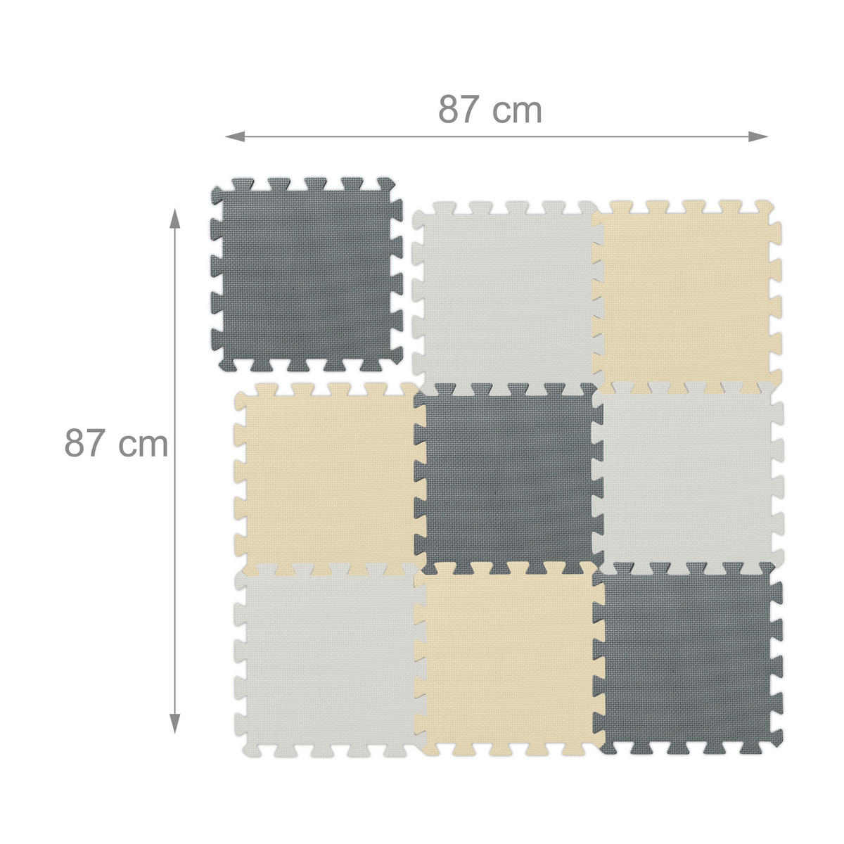 PUZZLEMATTE-SET - Multicolor, Textil (30/30cm) - Relaxdays