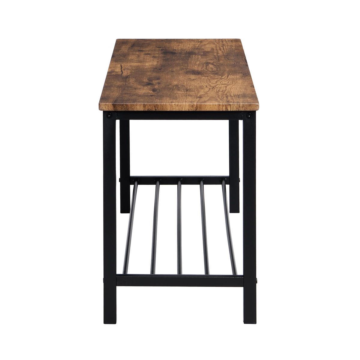 ESSTISCH SET braun - Braun, Holz/Metall (110/75/70cm) - Urban Meuble