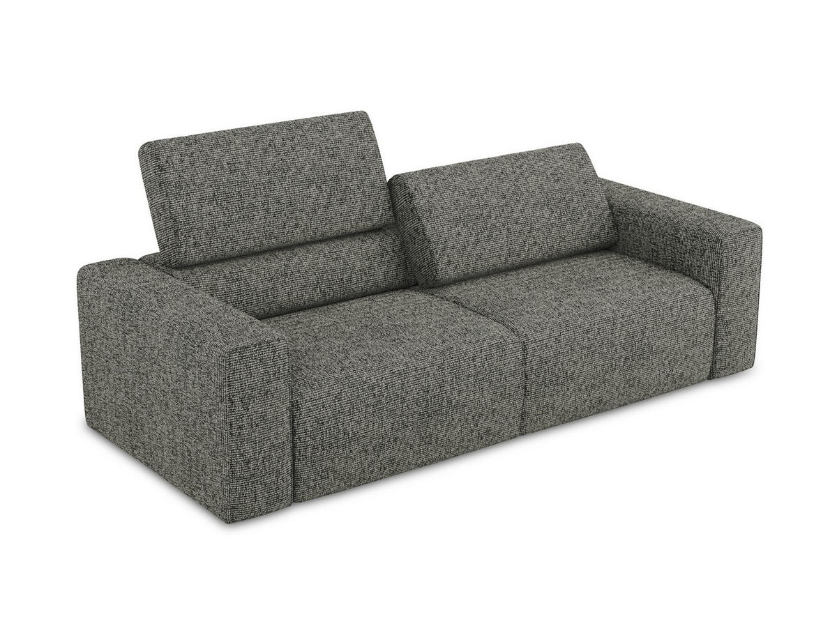 3-SITZER SOFA Strukturstoff Stoff Grau - Dunkelgrau/Beige, Kunststoff/Textil (224/80/103cm) - Makamii