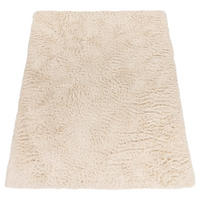 TEPPICH Hochflor Shaggy waschbar Unifarben Schlafzimmer schmutzabweisend Creme Rechteckig 60x100 - Beige, Textil (60/100cm) - KADIMA DESIGN