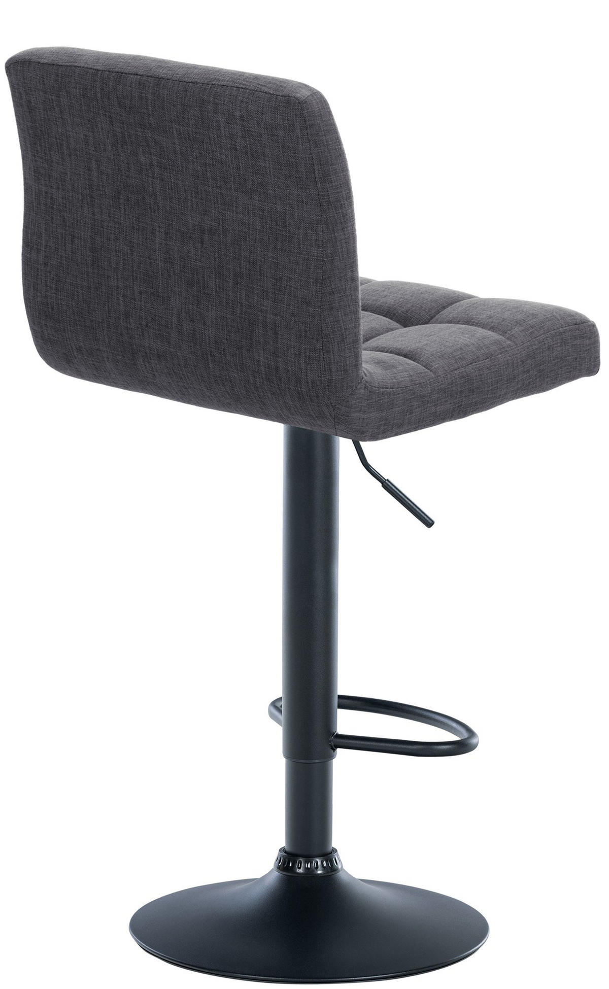 BARHOCKER 2er Set Cala Stoff schwarz hellgrau - Schwarz/Grau, Textil/Metall (46/114/47cm) - TPFLiving