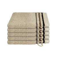 WASCHHANDSCHUHSET Skyline Color - 5-teilig - 16x22 cm - Sand - Sandfarben, Textil (16/22cm) - SCHIESSER