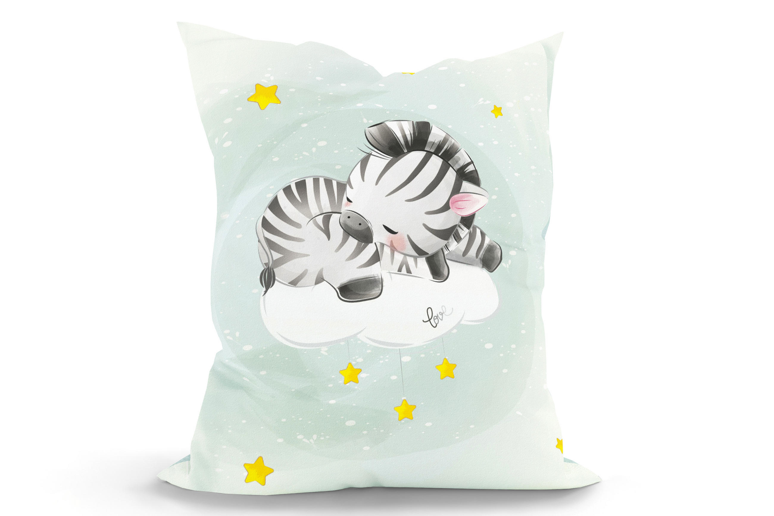 KINDER-SITZSACK - Zebra - Pastellgrün/Weiß, Textil (100/25/135cm) - Green Bean