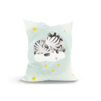 KINDER-SITZSACK - Zebra - Pastellgrün/Weiß, Textil (100/25/135cm) - Green Bean