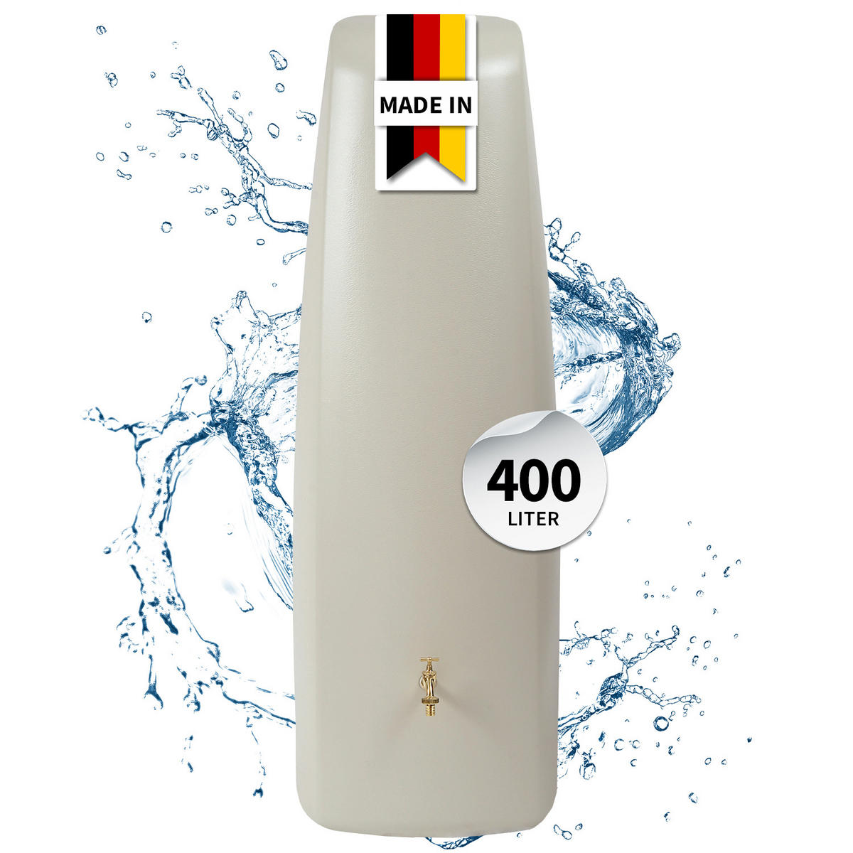 WANDTANK 400 L, sandbeige - Beige, Kunststoff (60/180/60cm) - GARANTIA