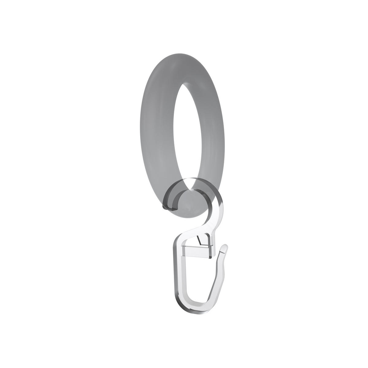 FALTENHAKEN/ÜBERKLIPSHAKEN MIT FALTENLEGEHAKEN Öse 10 mm, Glasklar, Packung 10 Stück - Transparent, Kunststoff (1.6/3.6/1cm) - INTERDECO