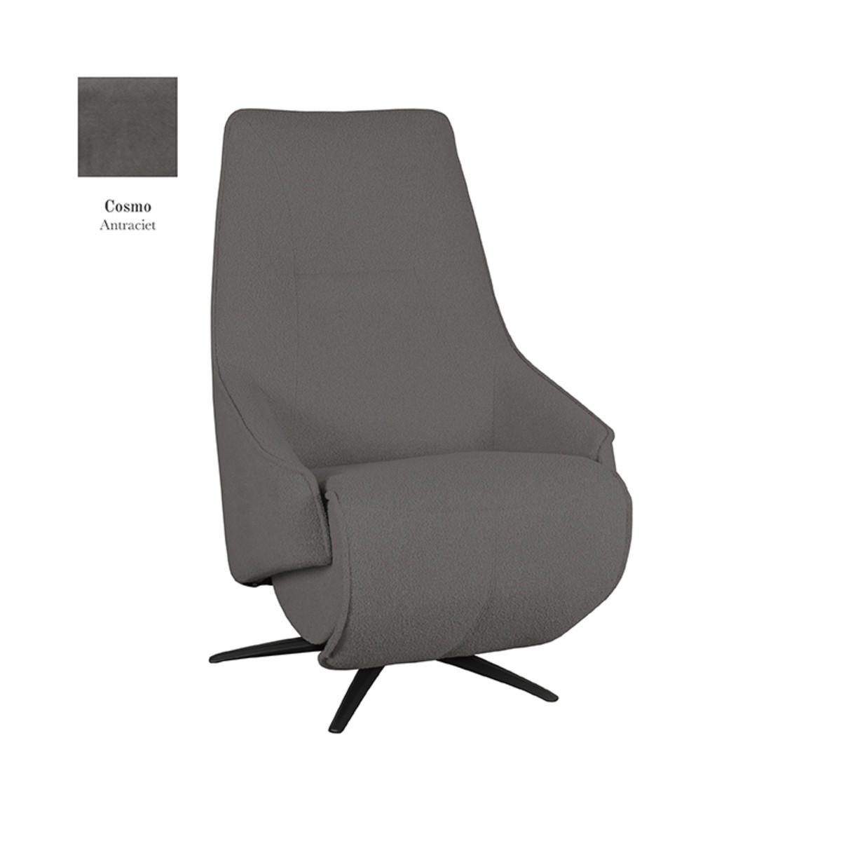 SESSEL Odense Anthrazit 87/68/110 cm - Anthrazit, Textil (68/110/87cm) - LABEL51