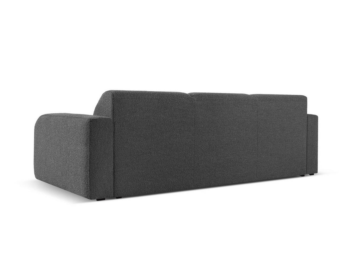 SOFA Molino aus Boucle dunkelgrau 3 Sitzplätze - Dunkelgrau, Textil (95/72/235cm) - Micadoni