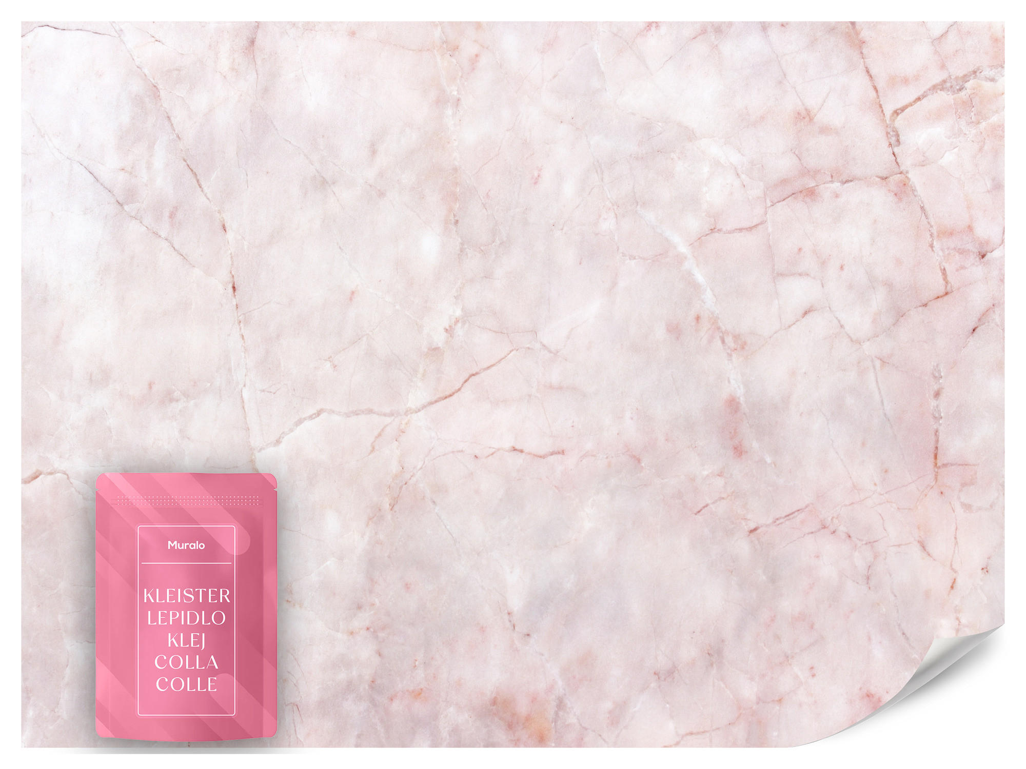 FOTOTAPETA Ružový Mramor Abstrakcia Moderný Vzor 100 x 70 cm - ružová, papier (100/70cm) - Muralo
